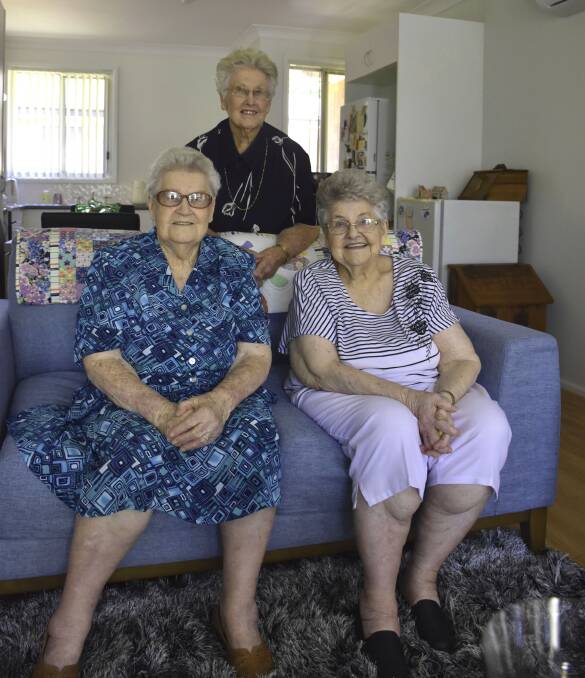 ALL TOGETHER: Joan Cousin, Nola Andrews and Nerida Merrick - the three sisters. 