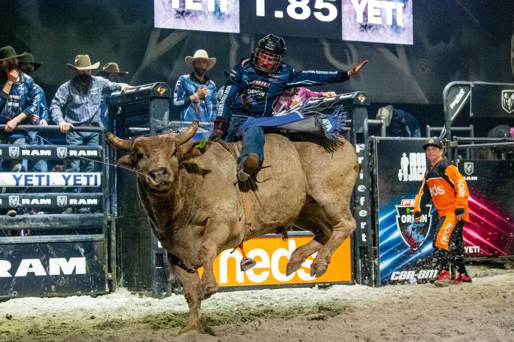 NSW team member in action at PBR series. Photo supplied.