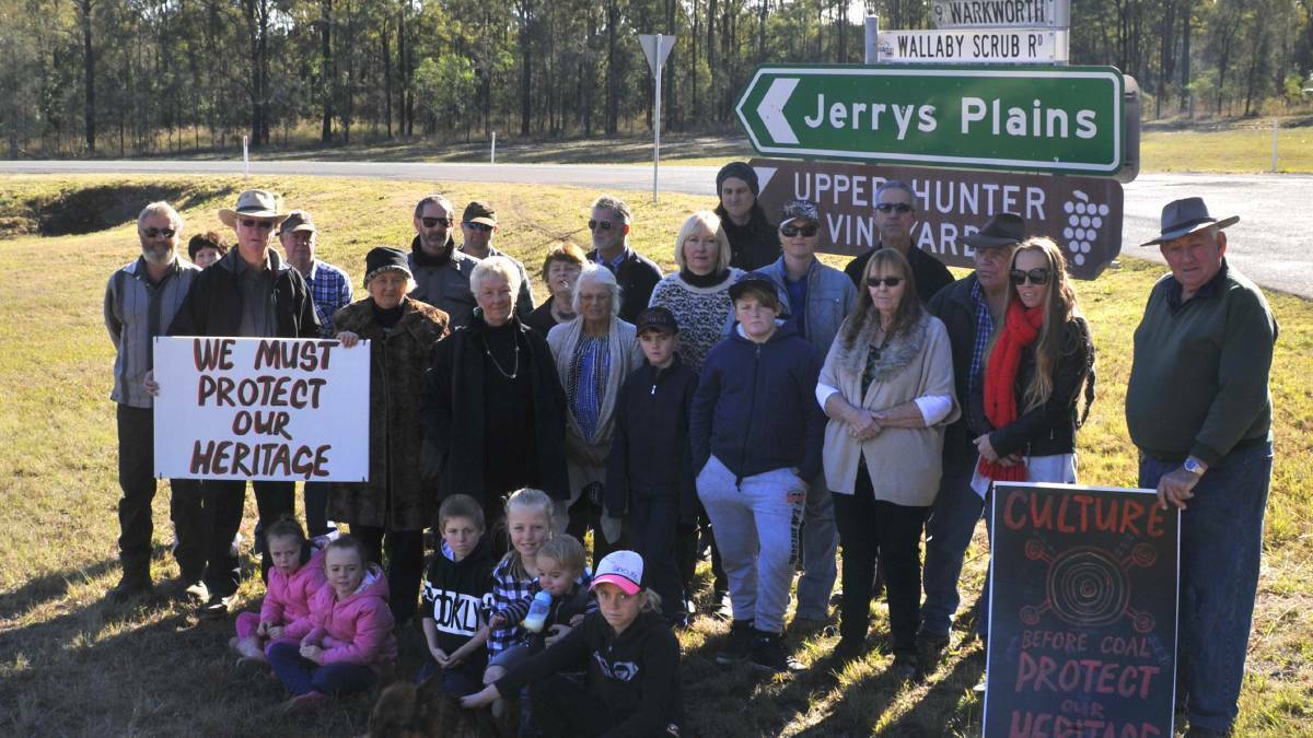 A protest at Wallaby Scrub Road in 2016.