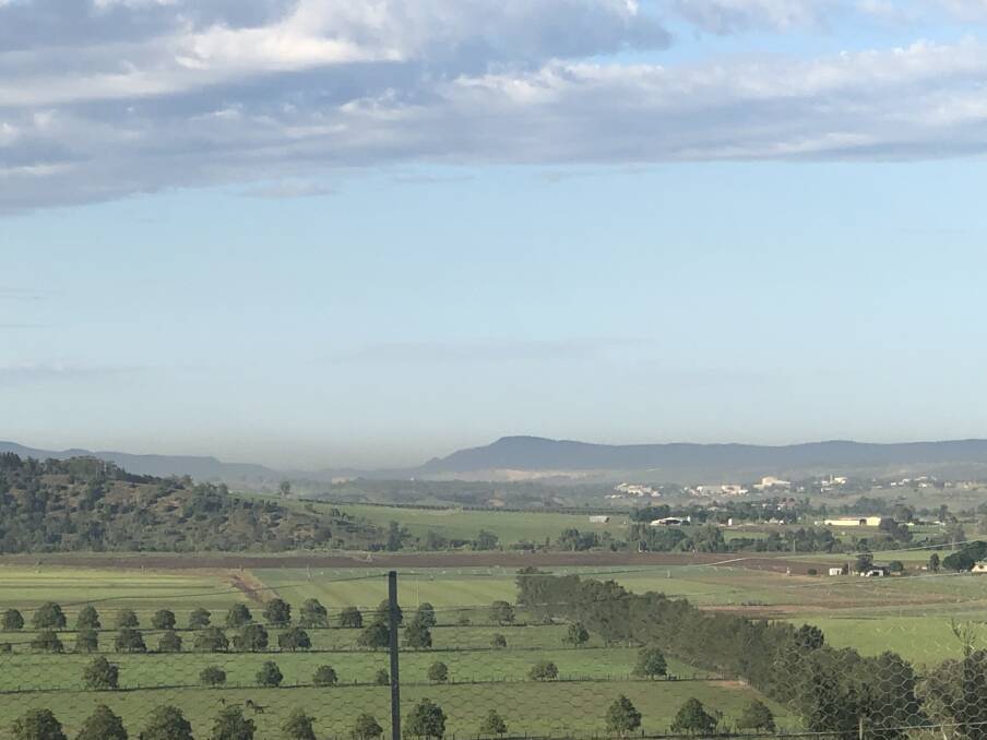 View towards Muswellbrook photo taken Tuesday morning April 9 by Bob Vickers and shown at the IPC meeting.