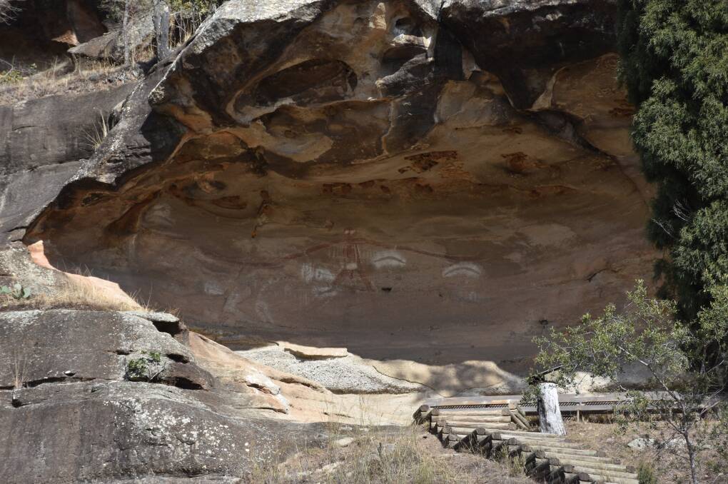 Baiame Cave at Milbrodale - no conservation management plan and easy access are putting this state significant heritage site at risk. 