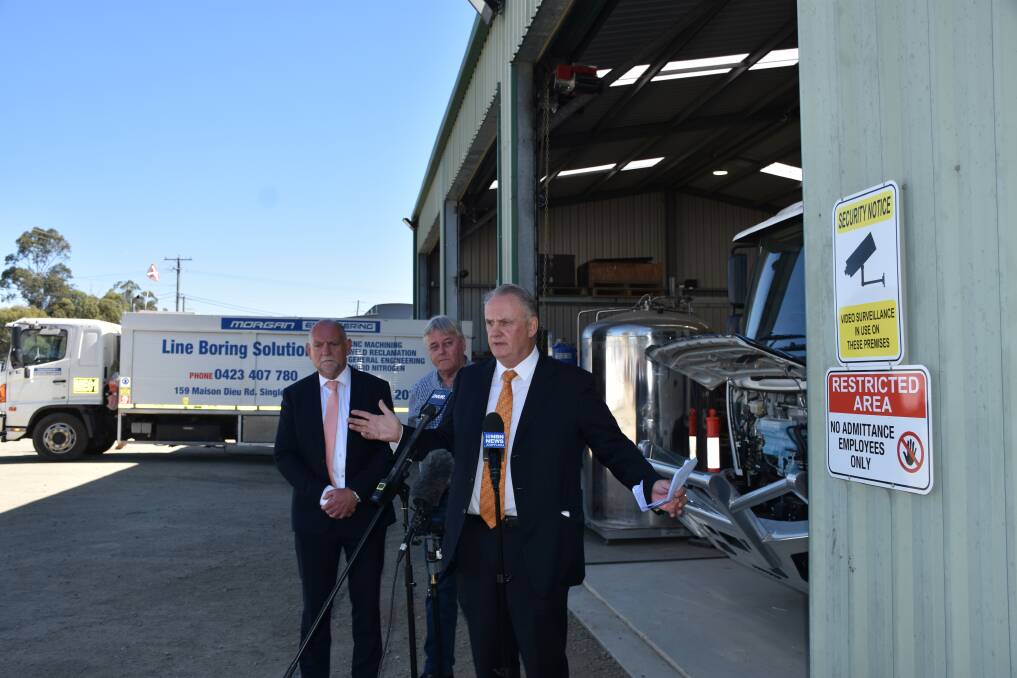 One Nation NSW Party Leader Mark Latham launching their Upper Hunter campaign in Singleton on Thursday.