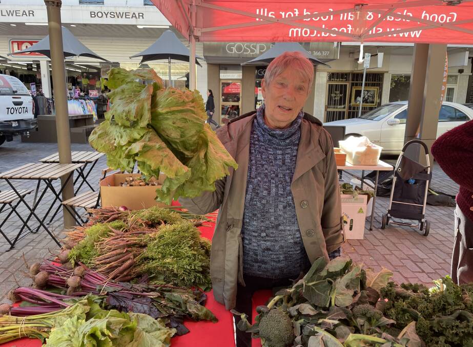 Nebo Farm's lettuce for sale at this week's Hunter Valley Slow Food Earth Market in Maitland.