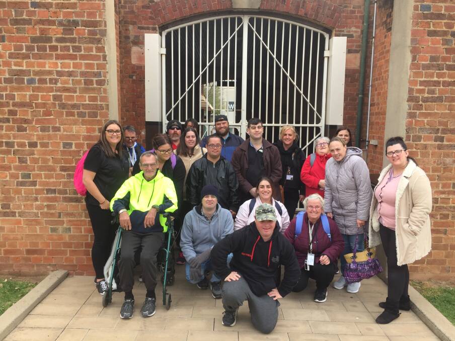 Witmore Enterprises clients and staff visiting the Dubbo Gaol 