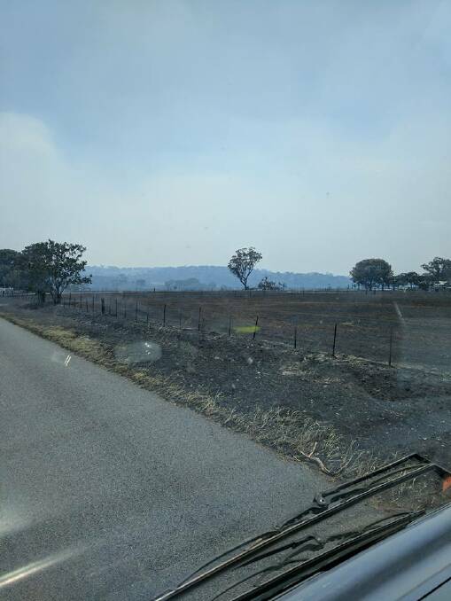 Burnt paddocks near Coolah (Photo Singleton Fire & Rescue 444) 