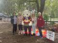 Members of the Singleton branch of the Red Cross along with Trauma Teddy at Friday's Teddy Bears Picnic in Rose Point Park.