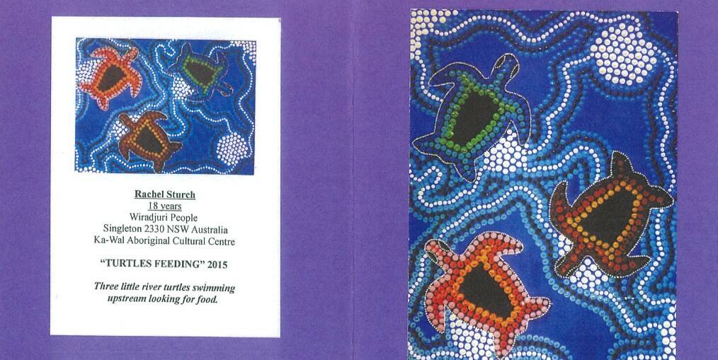 An example of one of the cards designed by students at Singleton High School.