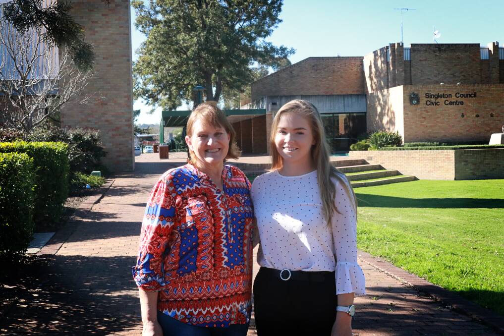 Singleton Mayor, Sue Moore with Business Support trainee Courtney Stephens who is the first Council trainee under the Mayor’s Workforce Initiative.

 