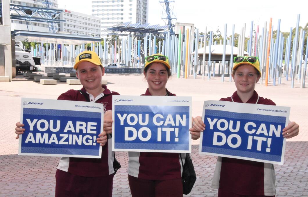 Jerrys Plains Public School students James Woodruff, Stevie-Lee Ashpole and Imogen Zielinski-Jenkins spent the day at the Invictus Games at Sydney Olympic Park cheering on the warriors from 18 nations and engaging in activities at the Department of Education Education Project in the Olympic Stadium.