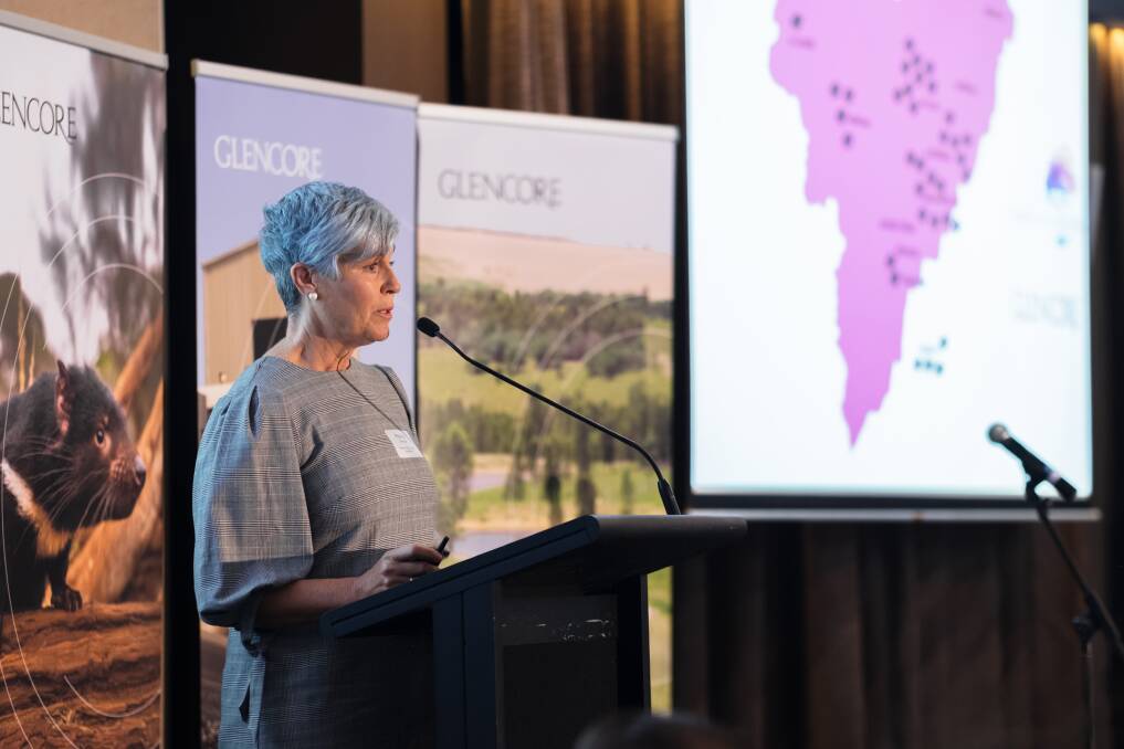 Pauline Carrigan co-founder of Where there's a Will speaking at the Glencore's community event held recently in Pokolbin. Photo supplied.
