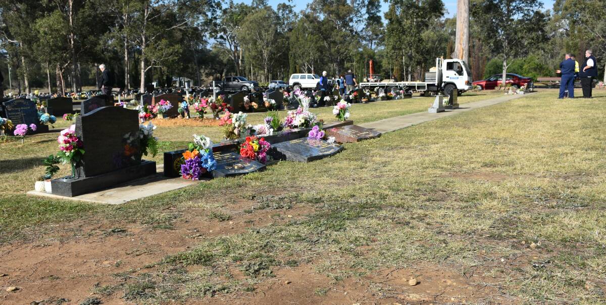 DAMAGED: Police are calling on the public to assist them in their efforts to find the perpetrator/s who maliciously damaged headstones at Sedgefield Cemetery on Friday night May 31.