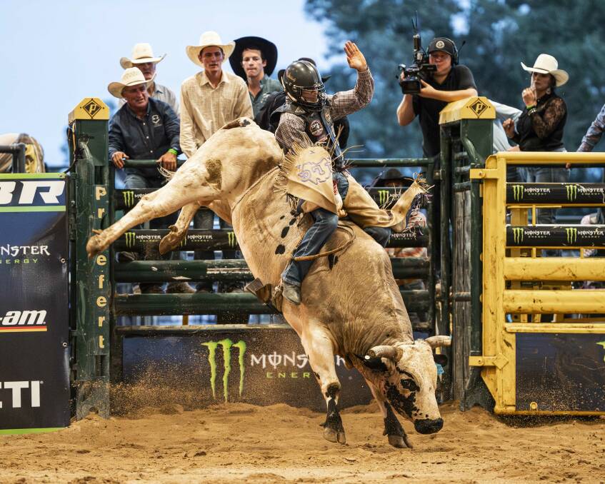 Action at the Scone PBR last weekend.