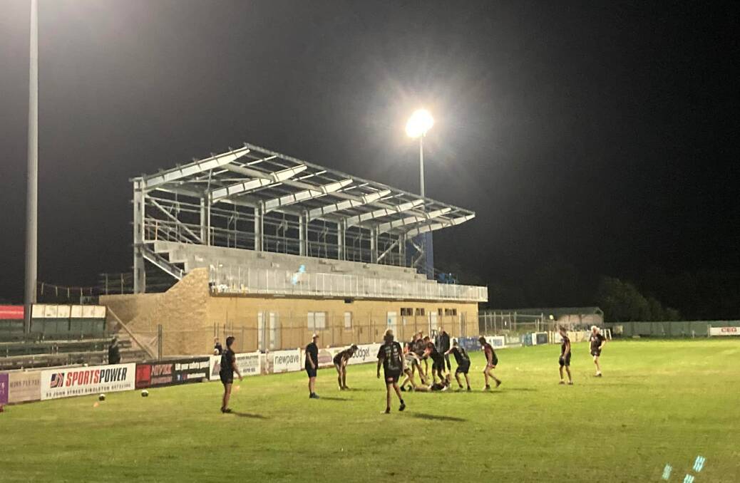Rugby Park Singleton May 2022. Funding for the upgrade of the grandstand and other facilities came from the Resources for Regions Program.