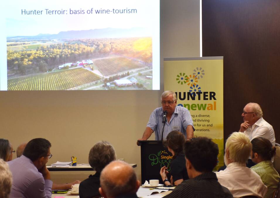 CHANGES: Hunter Renewal Summit was all about the region's future post-mining. Speaker Stewart Ewen described the recent boom in wine tourism investment.