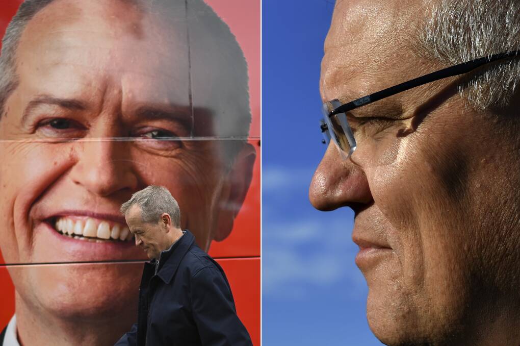 CHOICE: Australian Opposition Leader Bill Shorten and Prime Minister Scott Morrison (AAP Image/Lukas Coch and Mick Tsikas) 