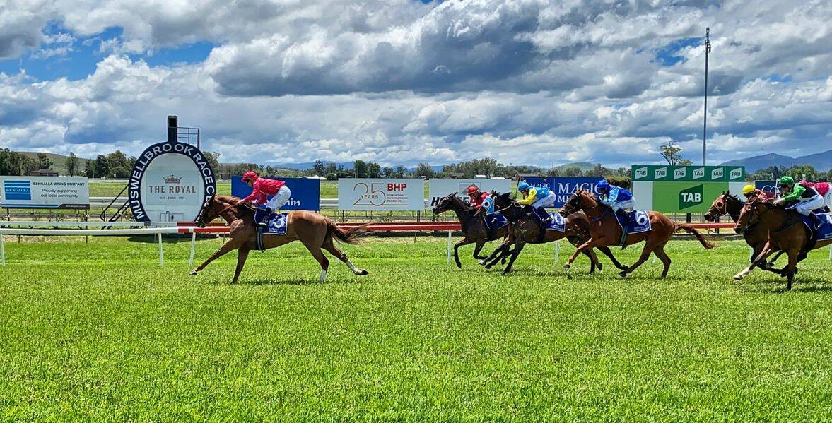 RACE 1 WINNER - MAURICETTE. RAINE & HORNE MUSWELLBROOK COUNTRY BOOSTED MAIDEN CUP. Trainer: Paul Messara Jockey: Aaron Bullock. Picture supplied. 