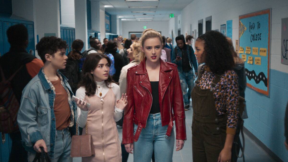 Misha Osherovich, Melissa Collazo, Kathryn Newton and Celeste O'Connor in Freaky. Picture: Netflix
