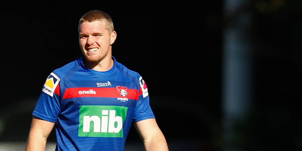 Opportunity: Knights prop Josh King has been recalled to first grade. Picture: Jonathan Carroll.