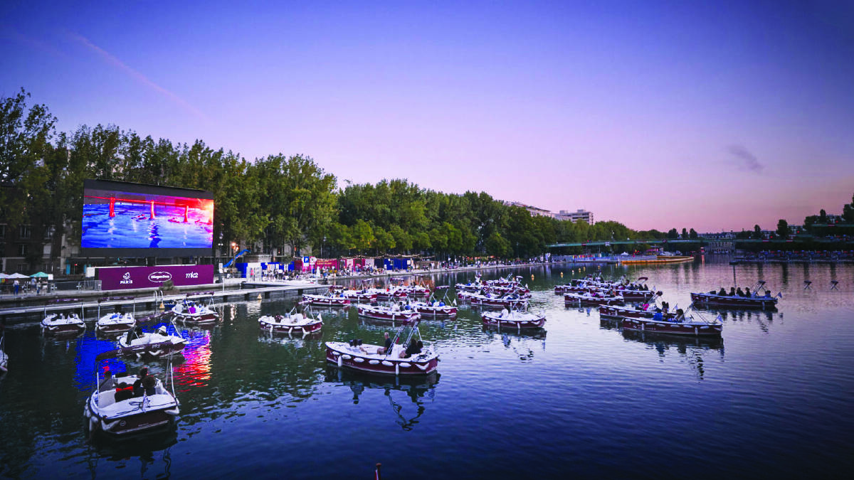A float-in cinema just adds to the list of water-based activities that could be on the cards this spring. Picture: Supplied