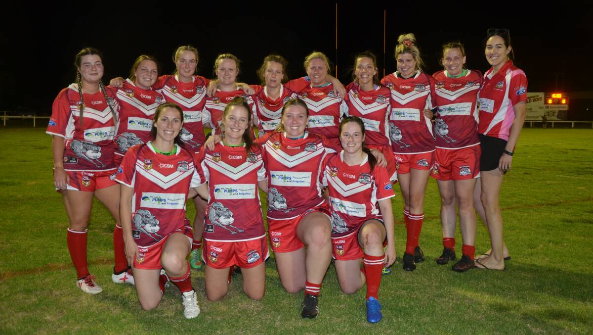 IN THE HUNT: The Singleton Greyhounds women's 11s squad, who upstaged the Scone Thoroughbreds at home on Friday night.