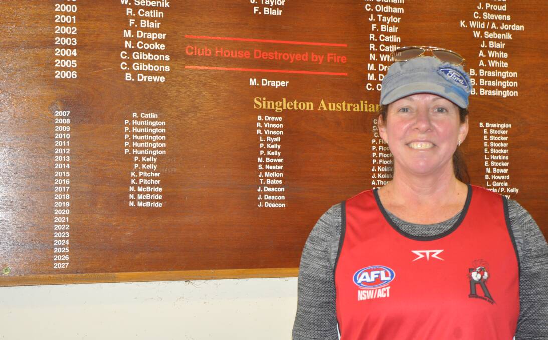 GAME ON: Singleton Roosters AFC president Nadene McBride is looking forward to the revamped AFL Hunter Central Coast season in 2020.