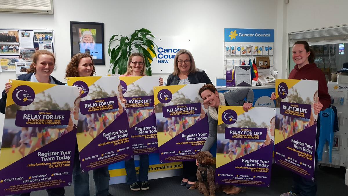 SUPPORTING THE CAUSE: Chloe Black, Nicole Black, Alison Pay, Deb Townsend, Alexandria Carruthers and Alexandra Townsend are ready for Relay For Life at the Singleton Showground on October 13.