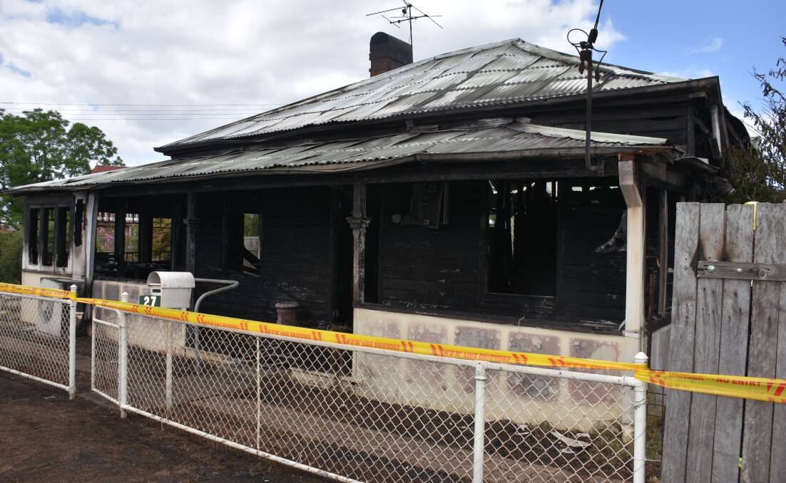 SHOCKED: The home's resident lost everything in the fire which is believed to have started in the kitchen.