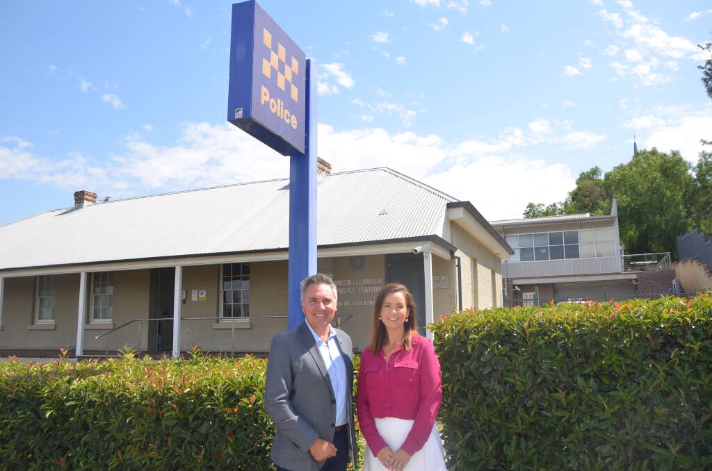 POLICE PROMISE: Guy Zangari and Melanie Dagg were pleased to promise an extra 61 officers for the Hunter Valley Police District under a Labor government.