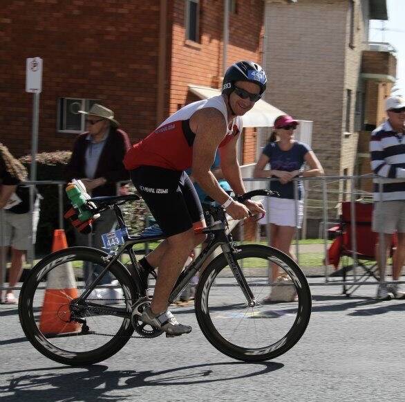 HUGE EFFORT: Singleton's Chris Gunn will compete for his legends number later this year during his 10th Ironman event.