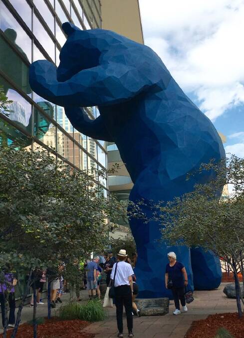 Denver's Big Blue Bear at the convention centre - one of many pieces of fantastic public art
