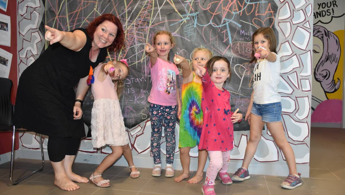 DANCING: Youngsters closing the first week of the school holidays in a fun drama and singing class ran by creative facilitator Emmie Hallett at the Singleton Youth Centre.