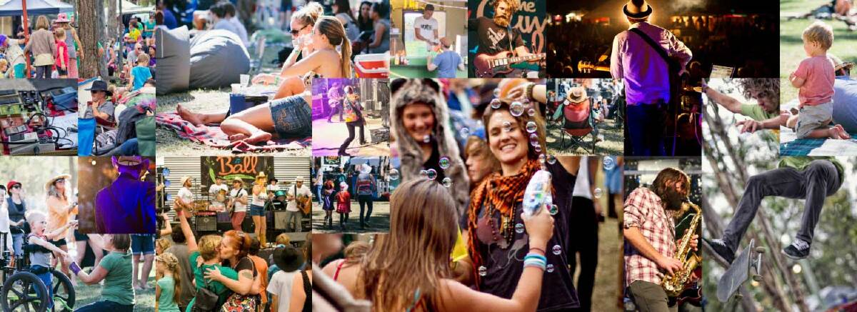GUMBALL: A collage of images from past Gumball music festivals at Dashville.
