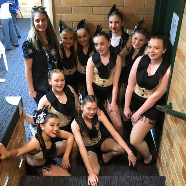 CENTRE STAGE: Blu's School of Dance Senior Jazz Performance group about to take the Civic Centre Stage. 