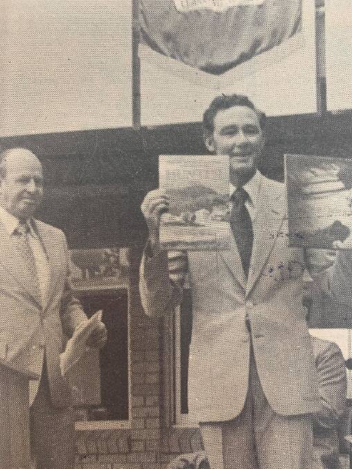 Singleton Heights Public School's official opening in 1979, pictured left Member for the Upper Hunter Mr Colin Fisher and the first SHPS Principal Mr Brian Willis. 