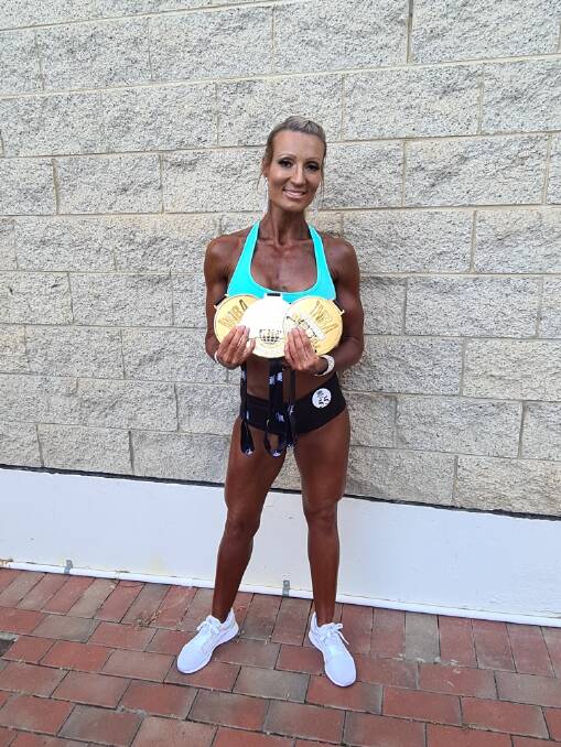 GOING FOR GOLD: Personal Trainer and mum of three Kellee Cameron has swept up several gold, silver and bronze medals for bodybuilding over the past six weeks. 