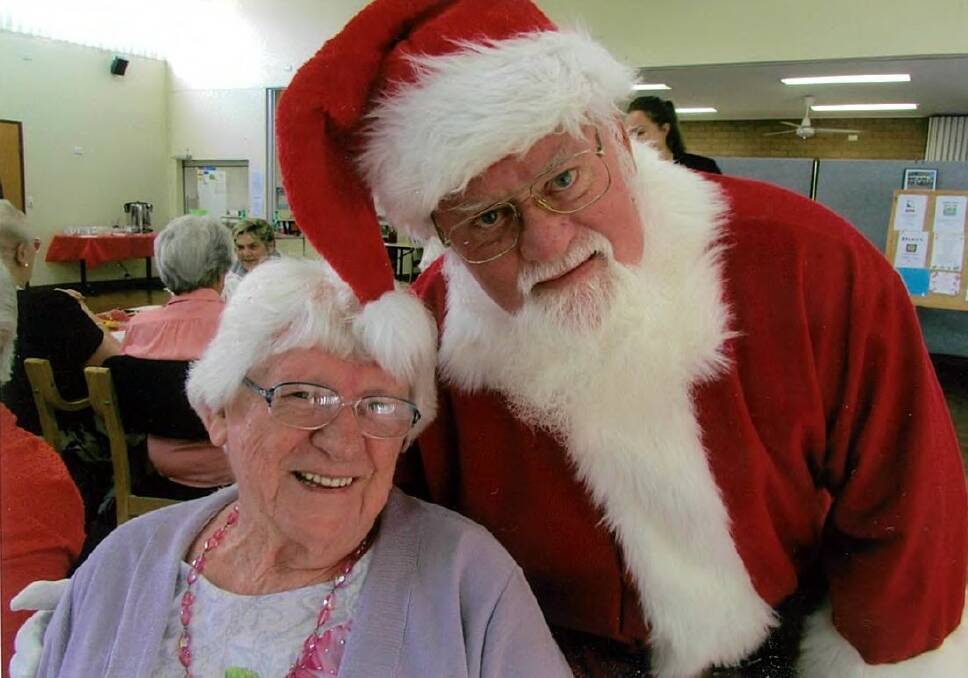 Pearl Radnidge and Santa. 
