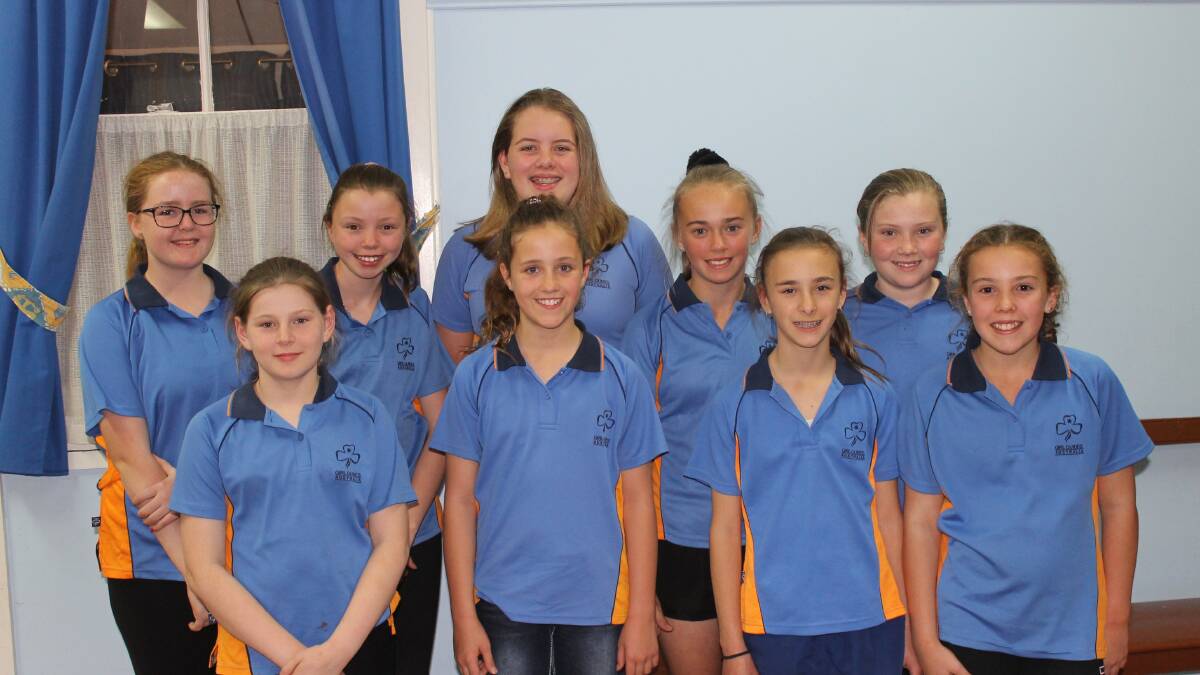 Back row (left to right)
Caitlin Towart, Ruby Thomas, Ella Wigzell, Ella Hamson, Sophie Kelley
Front row (left to right)
Gabrielle Colelough, Layla Korff, Milan Davies, Chelsea Maher
Absent: Aoife Marzol and Chevelle Phillips