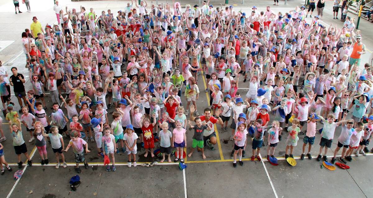 The final result of the King Street Public School colour run held Wednesday November 5. Image Supplied. 