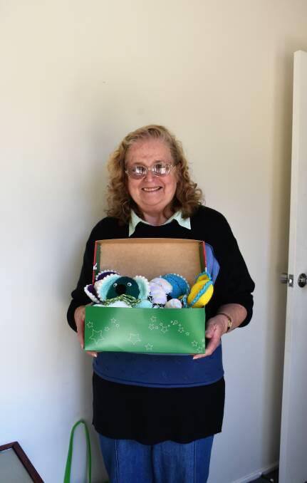 Local Samaritan Heather Bedford knits Koalas for kids.  