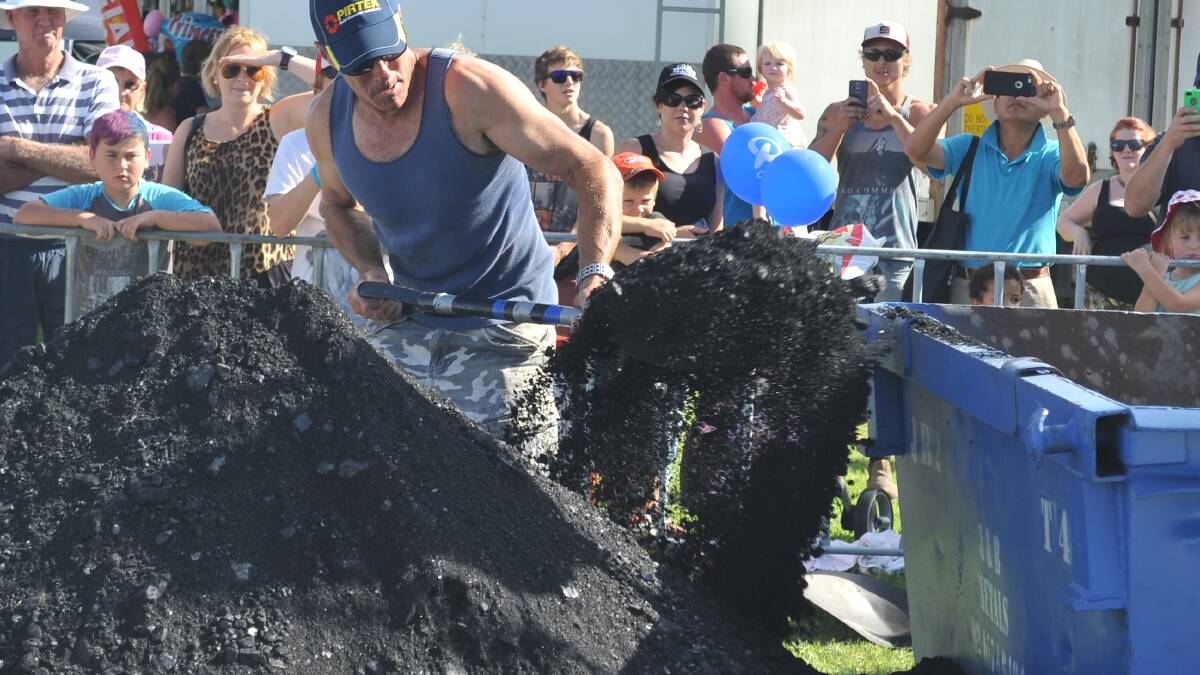 The coal shovelling competition is just one of the more strenuous activities in the festival line-up for this year.
