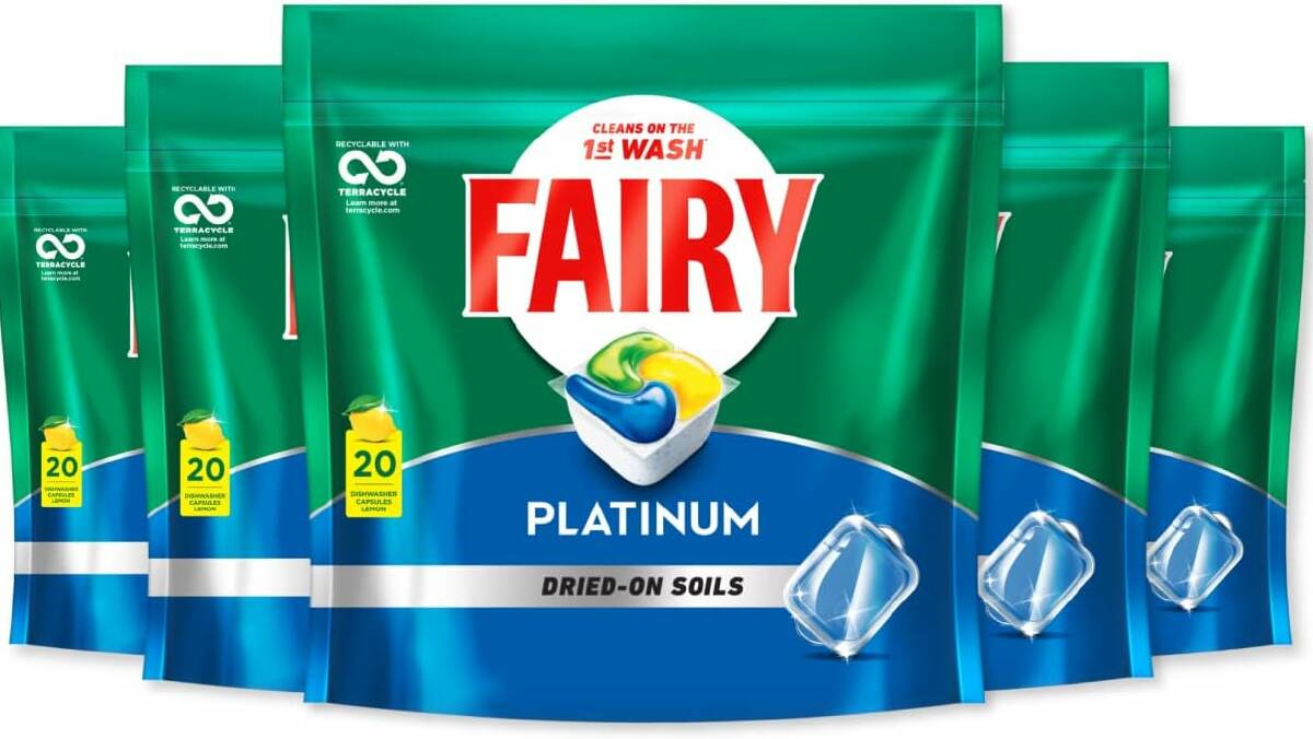 Fairy Platinum Dishwasher Tablets. Picture amazon.com.au
