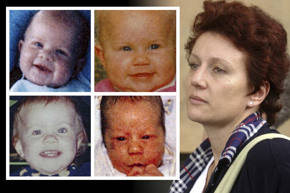 Tragic: Kathleen Folbigg and her babies Patrick, Sarah, Laura and Caleb. An inquiry will investigate the 2003 convictions that Folbigg killed her babies.