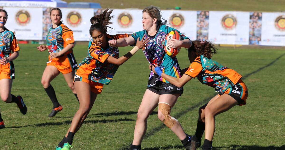 SEARCH: PCYC Singleton is calling on youths aged 15 and 16 to represent Wonnarua in the PCYC Nations of Origin rugby league tournament in July. Pictured is Wonnarua playing Gamilaraay (orange) at the 2019 tournament. 