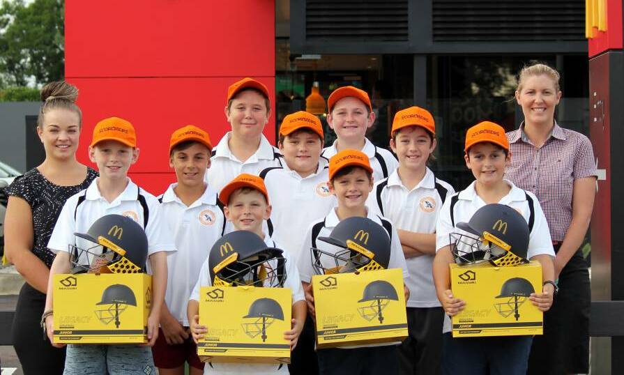 SIGN UP NOW: Last season the club got some brand new helmets thanks to McDonald's and NSW Cricket.