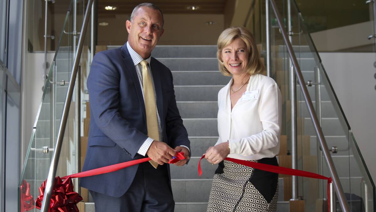 OPENING: Susan Heyman, executive director rural and regional health, with member for the Upper Hunter, Michael Johnsen back in March when the building was opened.
