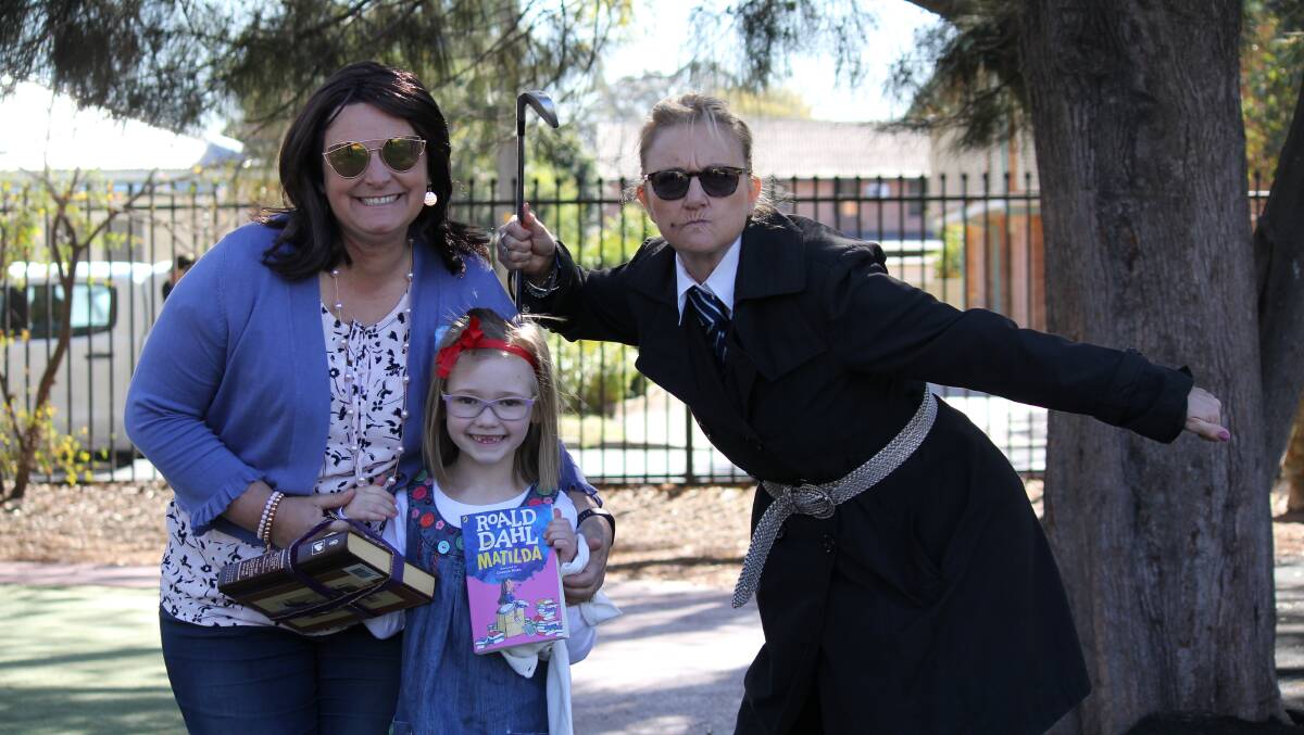 SCARY: Mrs Black in action during the Book Week Parade.