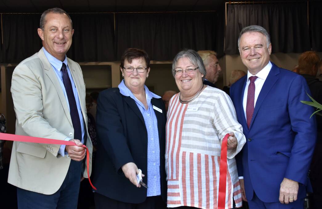 OFFICAL OPENING: Upper Hunter MP Michael Johnsen, Judy Mitchell, Sue George and Member for Hunter Joel Fitzgibbon.