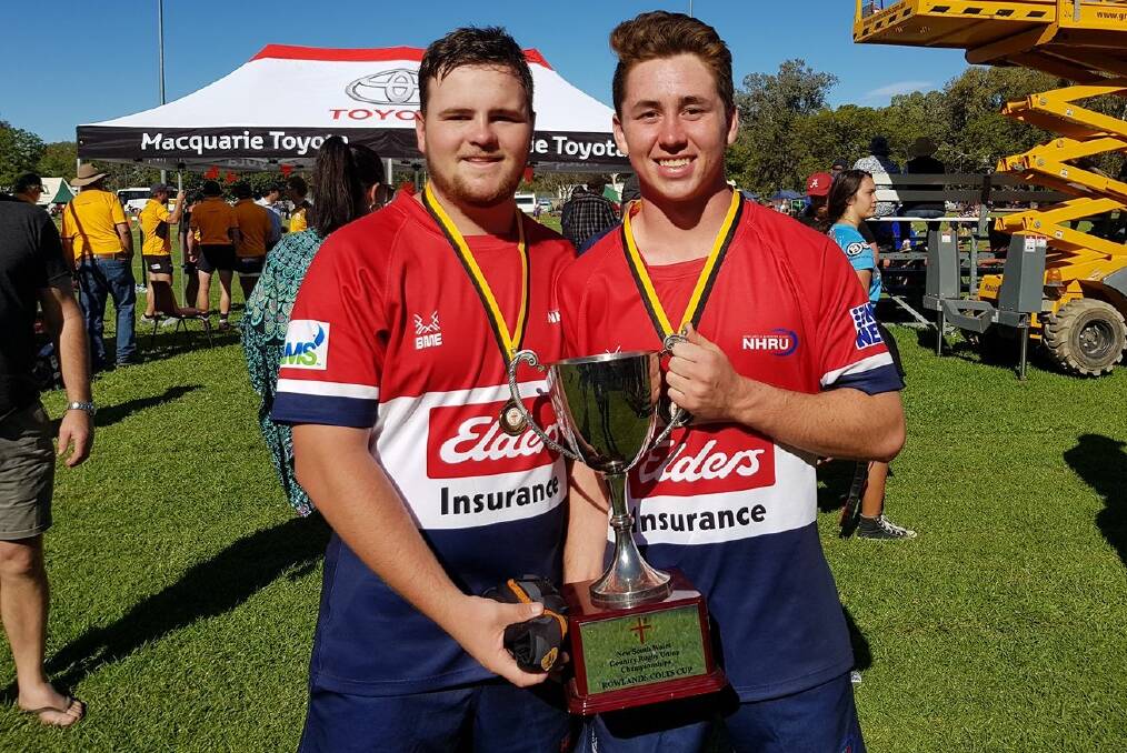 COLTS:  Merrick and  Vaughan after winning the country champs with the Newcaslte/Hunter Colts U19’s side.