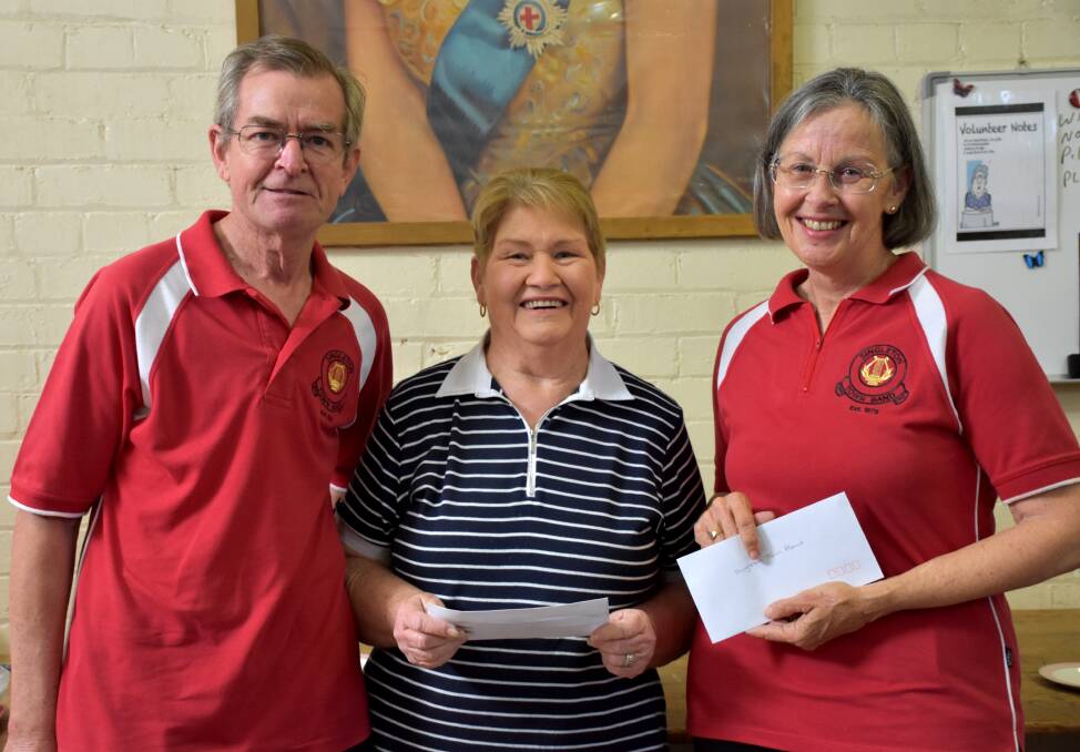APPRECIATIVE: The Town Band is grateful to receive a donation leading in to their 140th anniversary celebrations.
