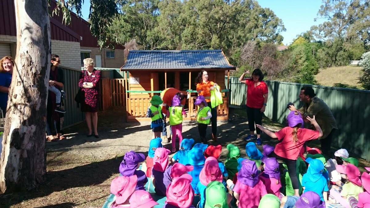 The launch of the brand new woodwork workshop at Singleton Heights Preschool, funded by Mt Arthur Coal earlier this year.